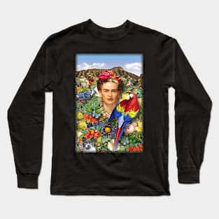 Freda with Parrot Long Sleeve T-Shirt